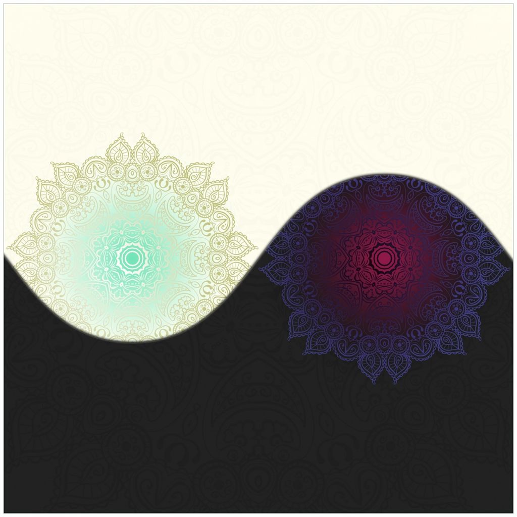 Wallario Sticker / Aufkleber für Kühlschrank / Geschirrspüler / Küchenschränke, selbstklebende Folie - 60 x 60 cm, Motiv: Mandalas - Yin Yang