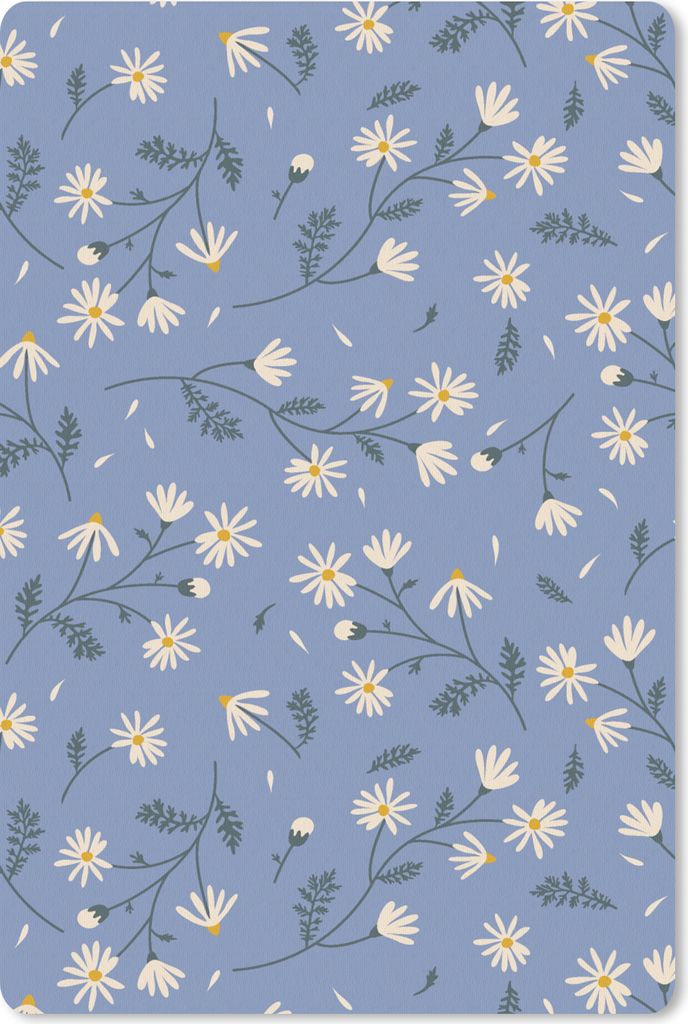 MuchoWow Mauspad Mousepad Blumen - Muster - Gänseblümchen 18x27 cm - Mousepads - Maus Mat - Pad - Mausunterlage