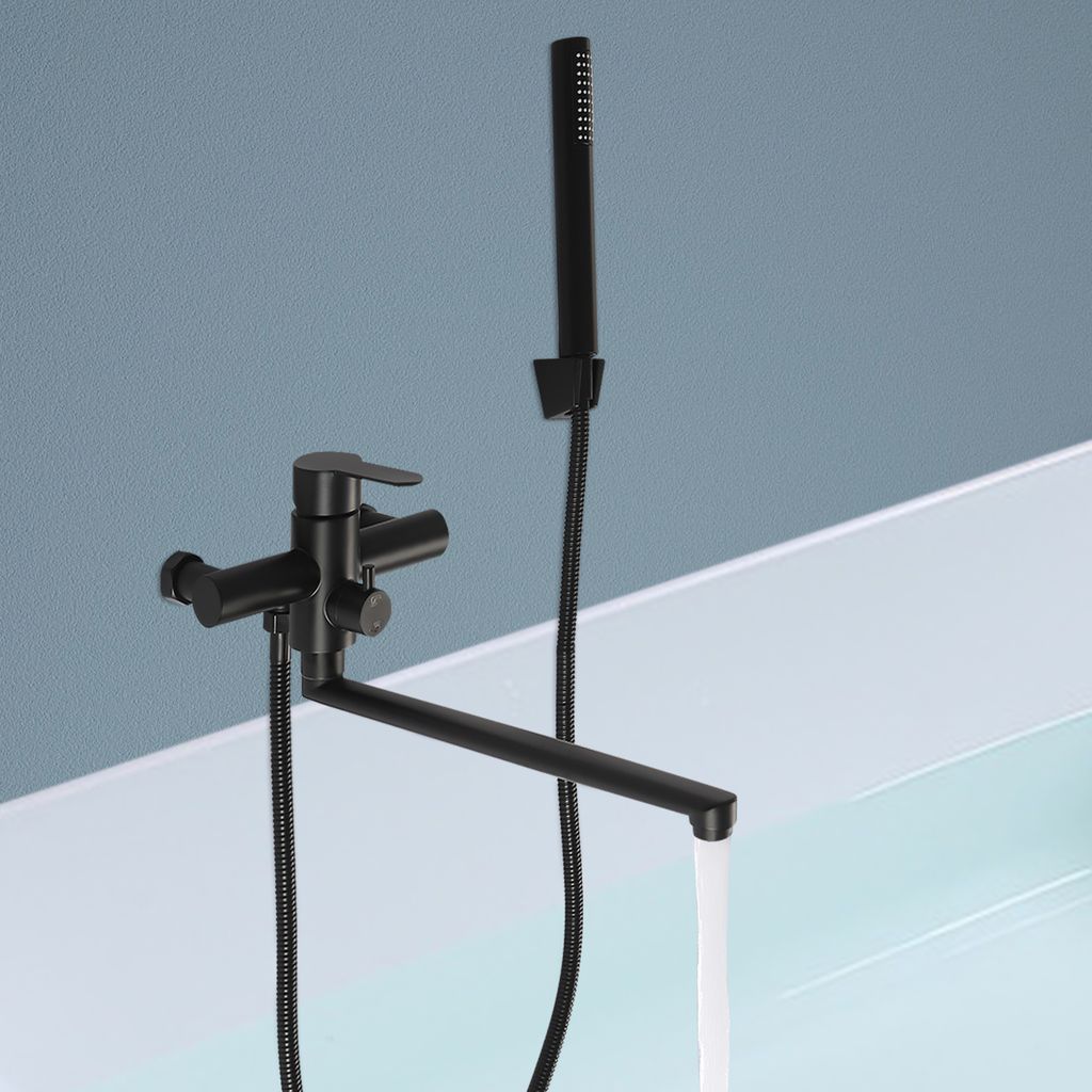 Robinet de baignoire, ensemble de douche, noir. Robinet de Image du produit 