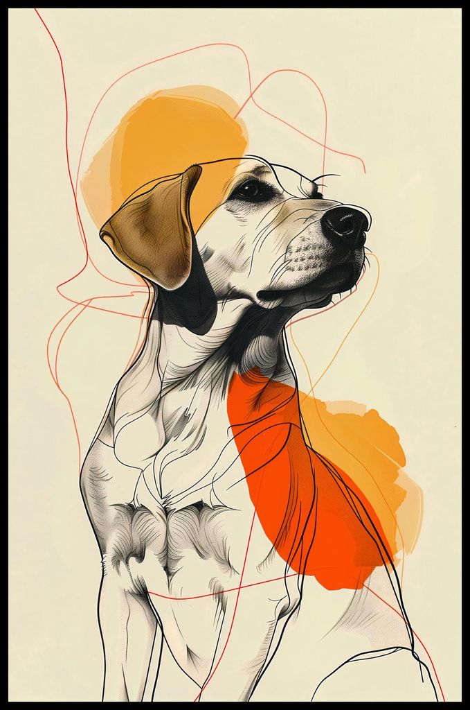 Plakat 56,6x86,4cm Skizze der Hundewürde