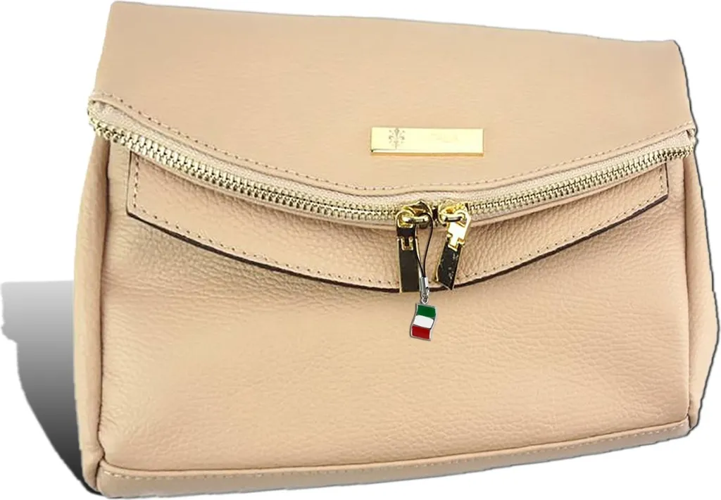 Firenze 2in1 vera pelle borsa donna frizione sera rosa 24x22x5 compresa etichetta Italia D2OTF803A