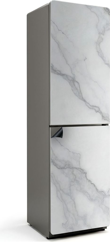 Geädertes Marmormuster – Magnetische Kühlschrank Abdeckung – Dekorfolie magnetisch Küche – Kühlschrank Magnet Deko – selbstklebende Mag...