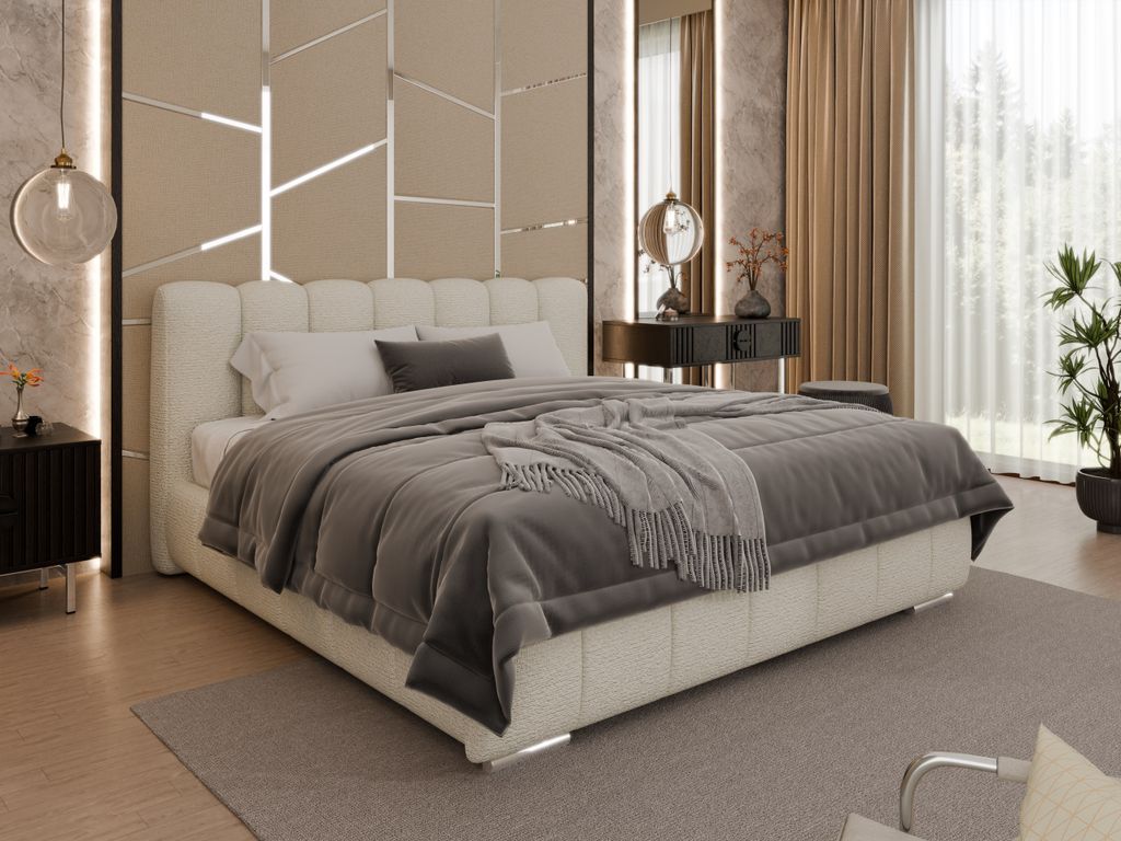 Polsterbett "ZAIRA" – Modernes Design, verschiedene Farben & Größen - ohne matratze