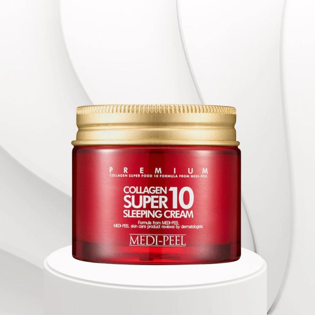 Medi-Peel Collagen super 10 Schlafcreme - Nachtcreme gegen Falten mit hohem Kollagengehalt