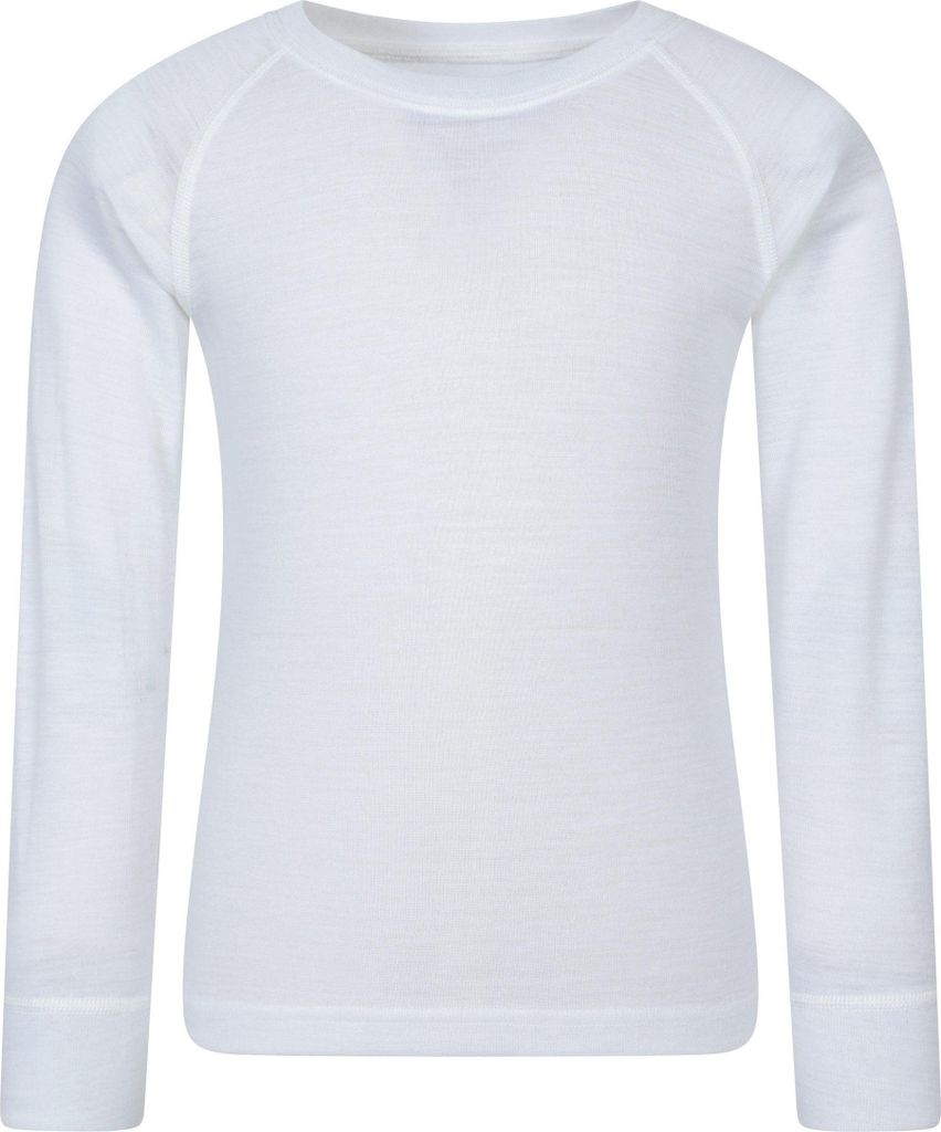 Mountain Warehouse - "Merino II" Base Layer Oberteil Rundhalsausschnitt für Kinder MW393 (104) (Weiß)