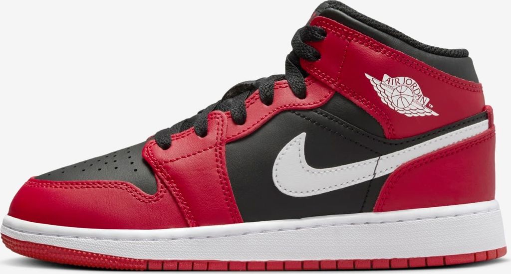 Nike Air Jordan 1 Mid "Black Gym Red" Rot, Größe: 37,5