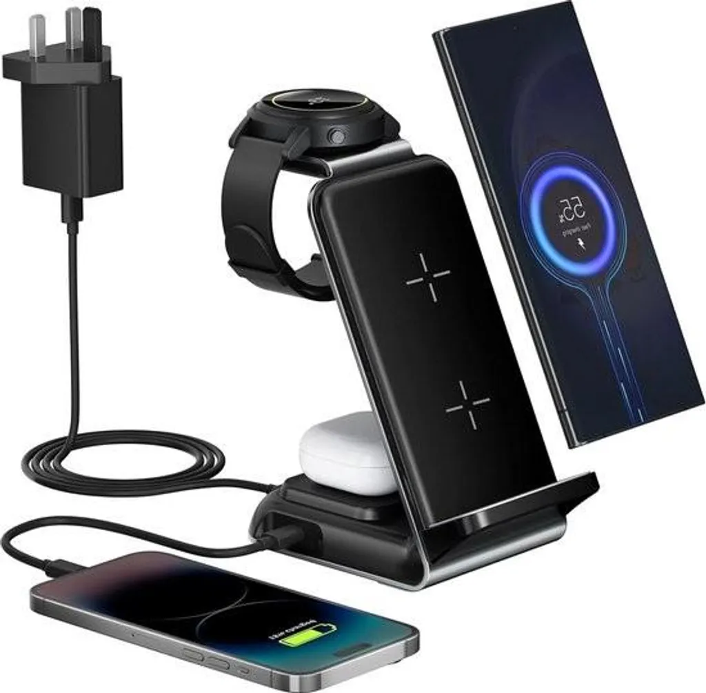 Support de charge sans fil bureau pour Samsung S24 et Galaxy Watch 6/5