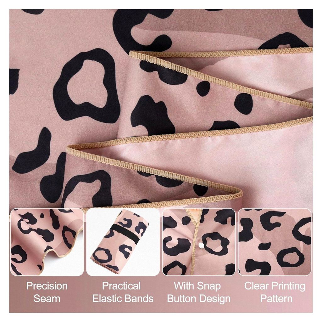Mikrofaser Badetuch Groß 90x180cm - XXL Strandtuch Weich & Hautfreundlich - Schnelltrocknendes Mikrofaser Badetuch - Rosa Leopard Strandtuch für ...