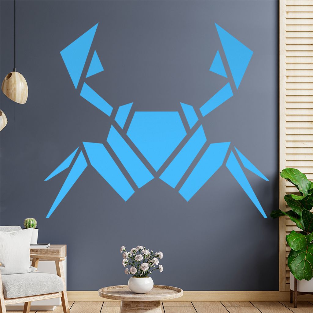 Papierfalten Krabbe Wandtattoo Wandaufkleber Wall Sticker - Dekoration, Küche, Wohnzimmer, Schlafzimmer, Badezimmer