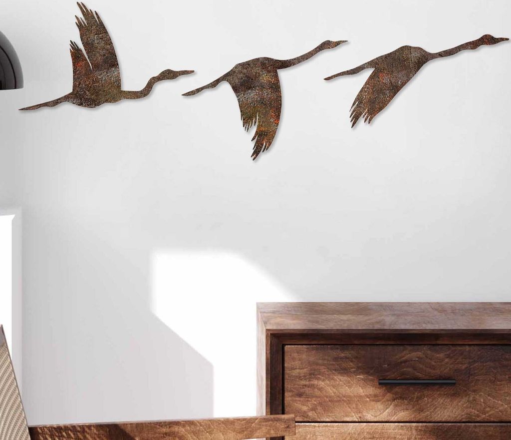 Wallity, Rusty Birds 1, Dekoratives Wandaccessoire aus Metall, Antiquität, METALLKÖRPER, 11 x 16 cm