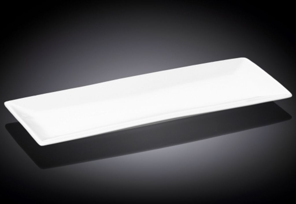 Piatto da portata Wilmax 35,5 x 14 cm in porcellana, bianco Immagine del prodotto 
