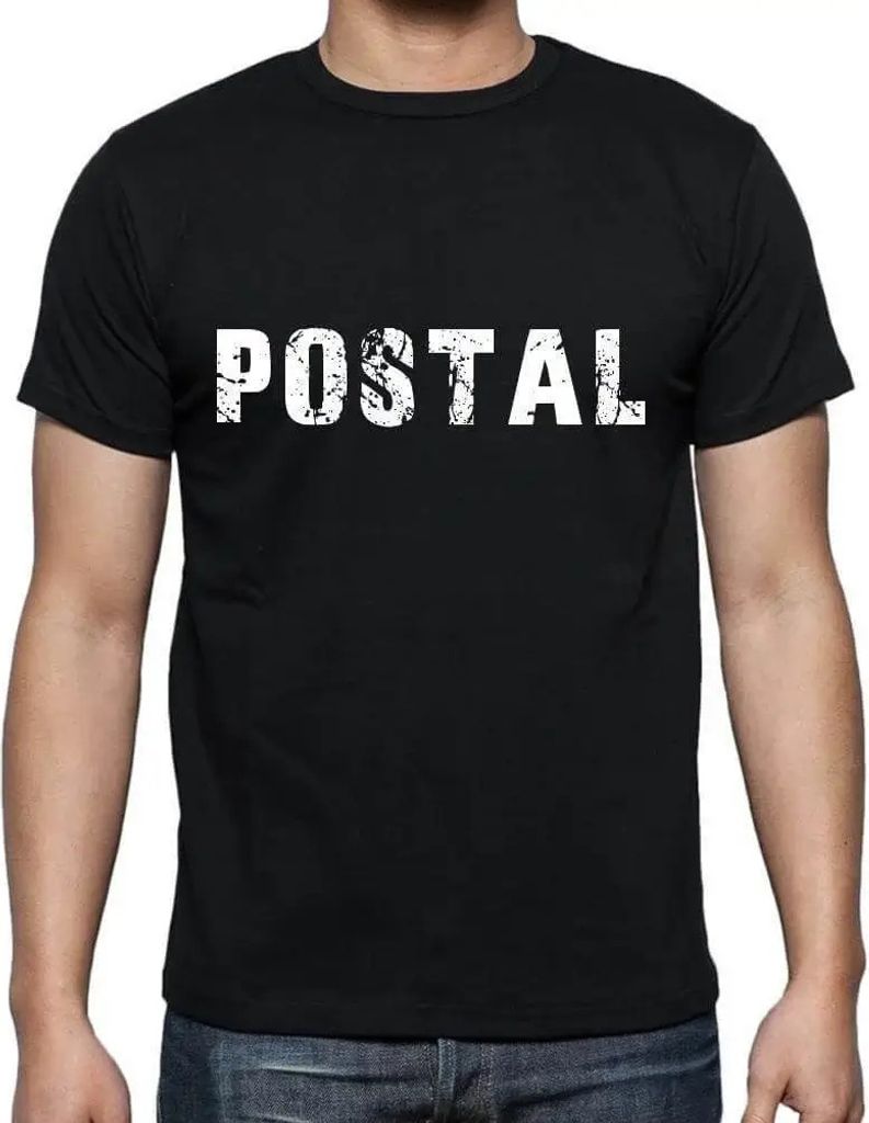 Herren Grafik T-Shirt Post – Postal – Öko-Verantwortlich Vintage Jahrgang Kurzarm Lustige Druck Geburtstag Geschenk Mann