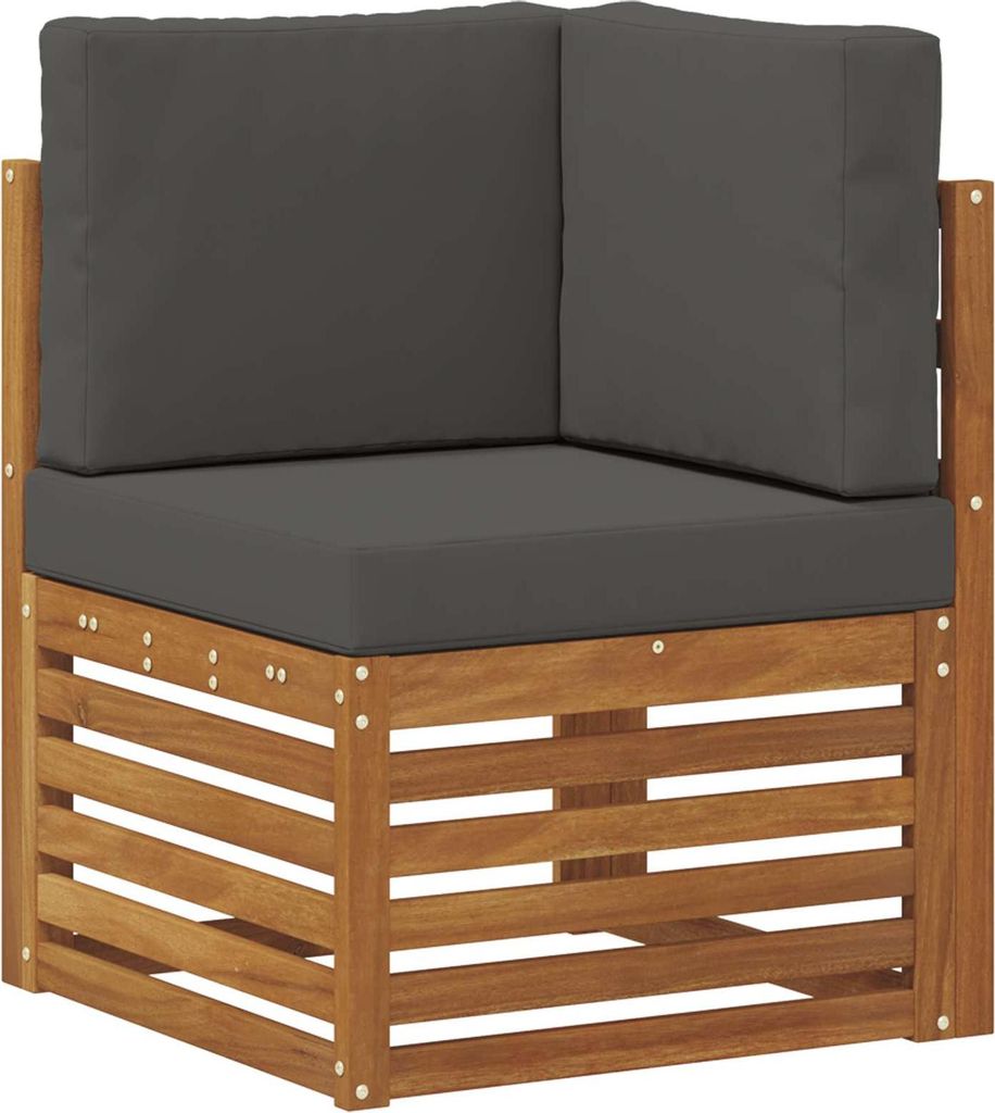vidaXL Outdoor Ecksofa Massivholz Akazie Natur