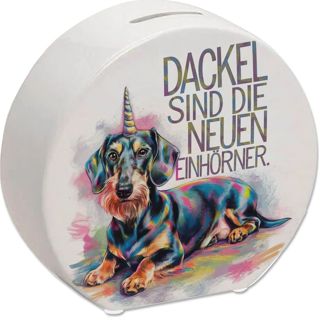 Dackel Einhorn Spardose - Dackel sind Einhörner