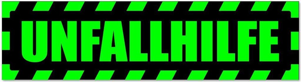 Kiwistar - Autoaufkleber - Grün - Schwarz - 20 x 5,3 cm - Unfallhilfe gestreift - Hinweis Aufkleber Sticker für Auto, Kfz, Fahrrad, PKW, LKW