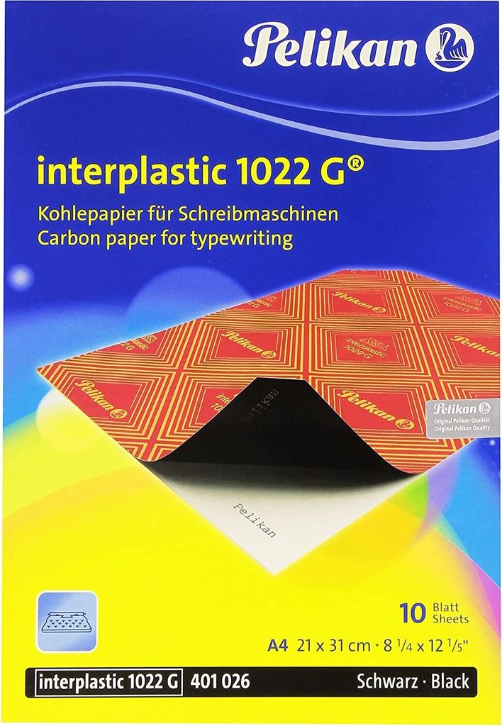 Pelikan carta carbone Interplastic 1022G DINA4/10 fogli Immagine del prodotto 