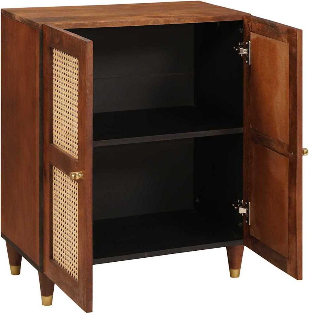 vidaXL Credenza Marrone 60 x 33 x 75 cm Legno massiccio Immagine del prodotto 