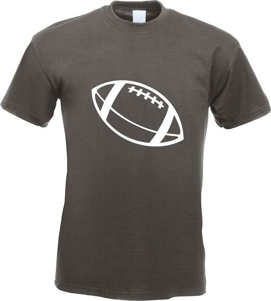 Kiwistar - T-Shirt - Graphit - Football Motiv Bedruckt Funshirt Design Print - mit Motiv Bedruckt - Funshirt Design - Sport - Freizeit - Herren - L