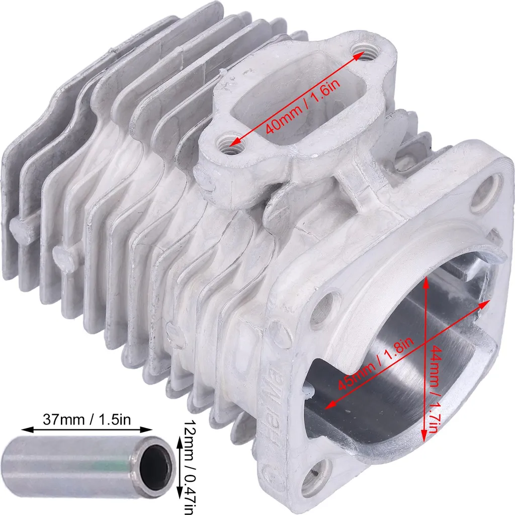 Kit Cylindre 44mm en Alliage pour Pocket Bike et Mini Cross 49cc 2T