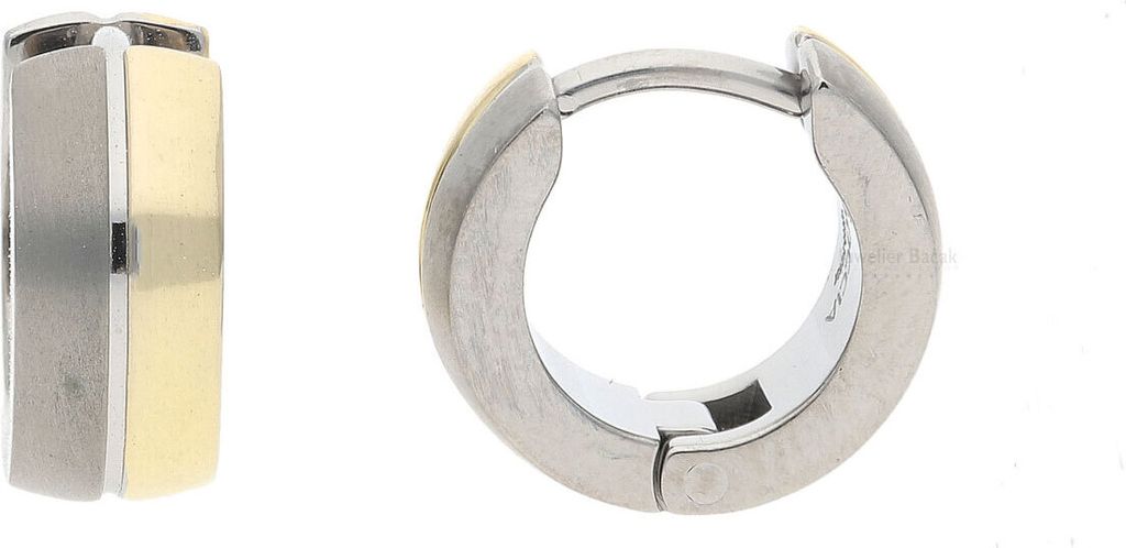 Boccia Damen Creolen aus Titan in bicolor - 0505-02