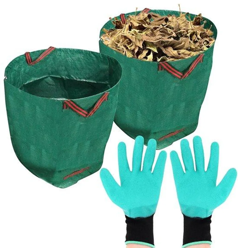 Sac à feuilles imperméable 120L ultra résistant lot de 2 pour jardin