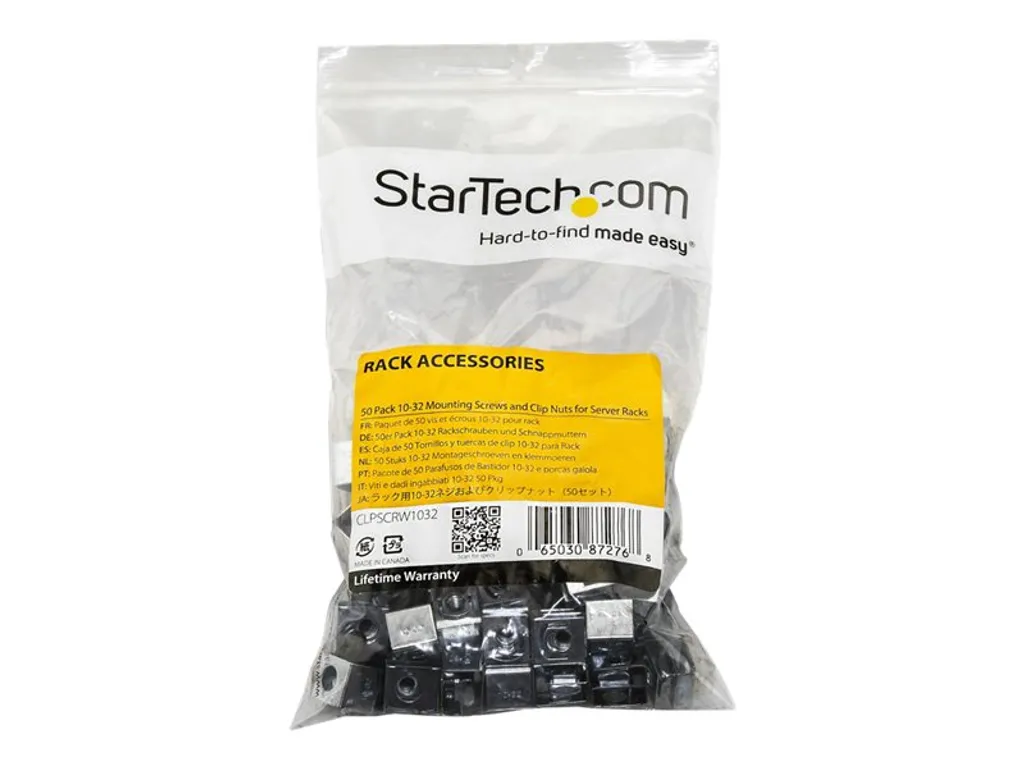 StarTech.com VIS et écrous M5 pour serveur 10-32 - Lot de 50 unités