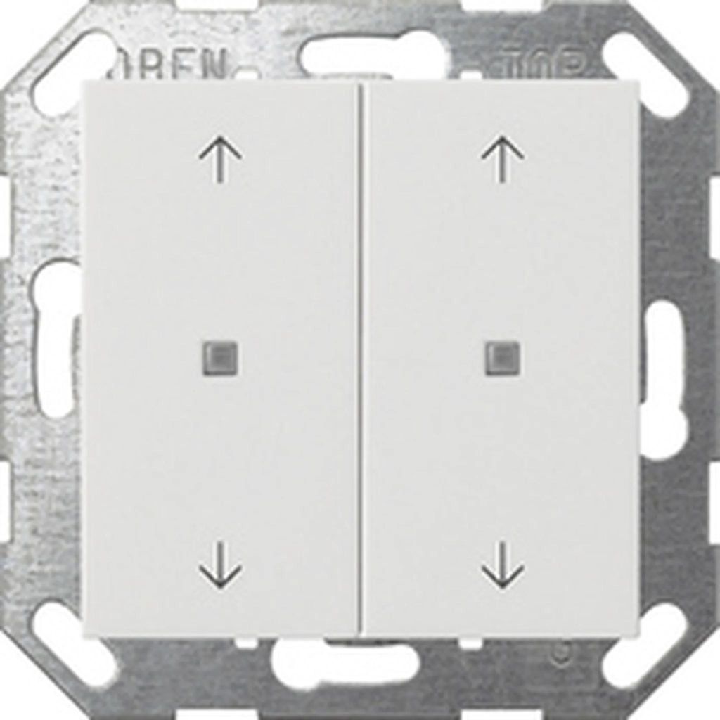 Gira KNX Taster Wippe 2f Pfeile System 55 reinweiß matt, 1 Stk.