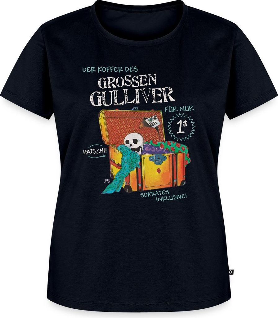Spreadshirt Die Drei Fragezeichen Und Der Sprechende Totenkopf Frauen Premium T-Shirt, XL, Navy