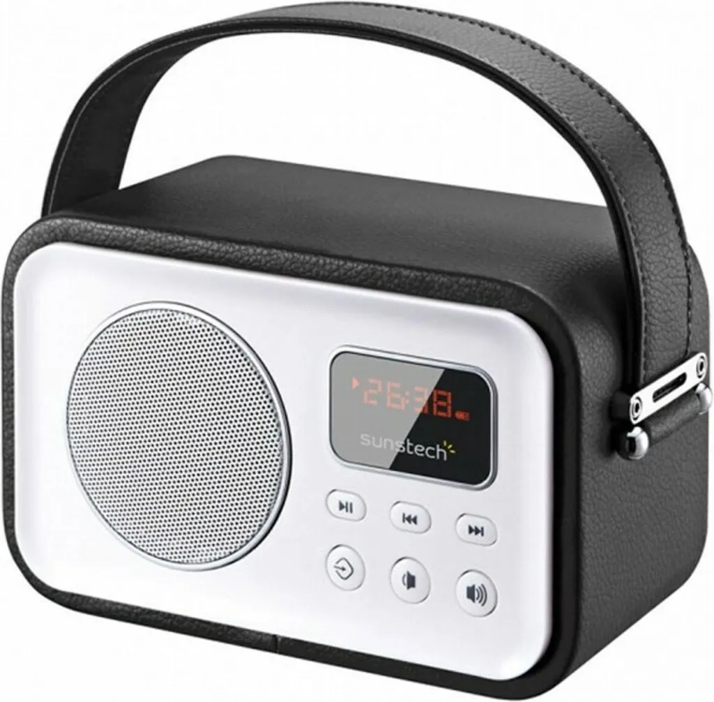 Radio Portatile Sunstech RPBT450 Bluetooth 5.0 - Vivavoce e USB Nero