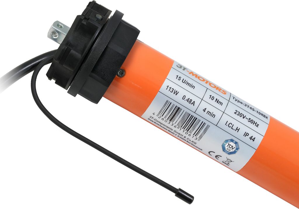 3T-MOTORS Rollladenmotor mit eletronischen Endschaltern 3T45-10RBX 10Nm SW60