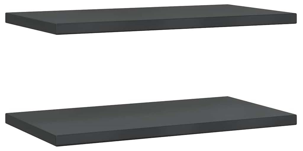 vidaXL Wandregale 2 Stk. 75x40 cm Schwarz Edelstahl