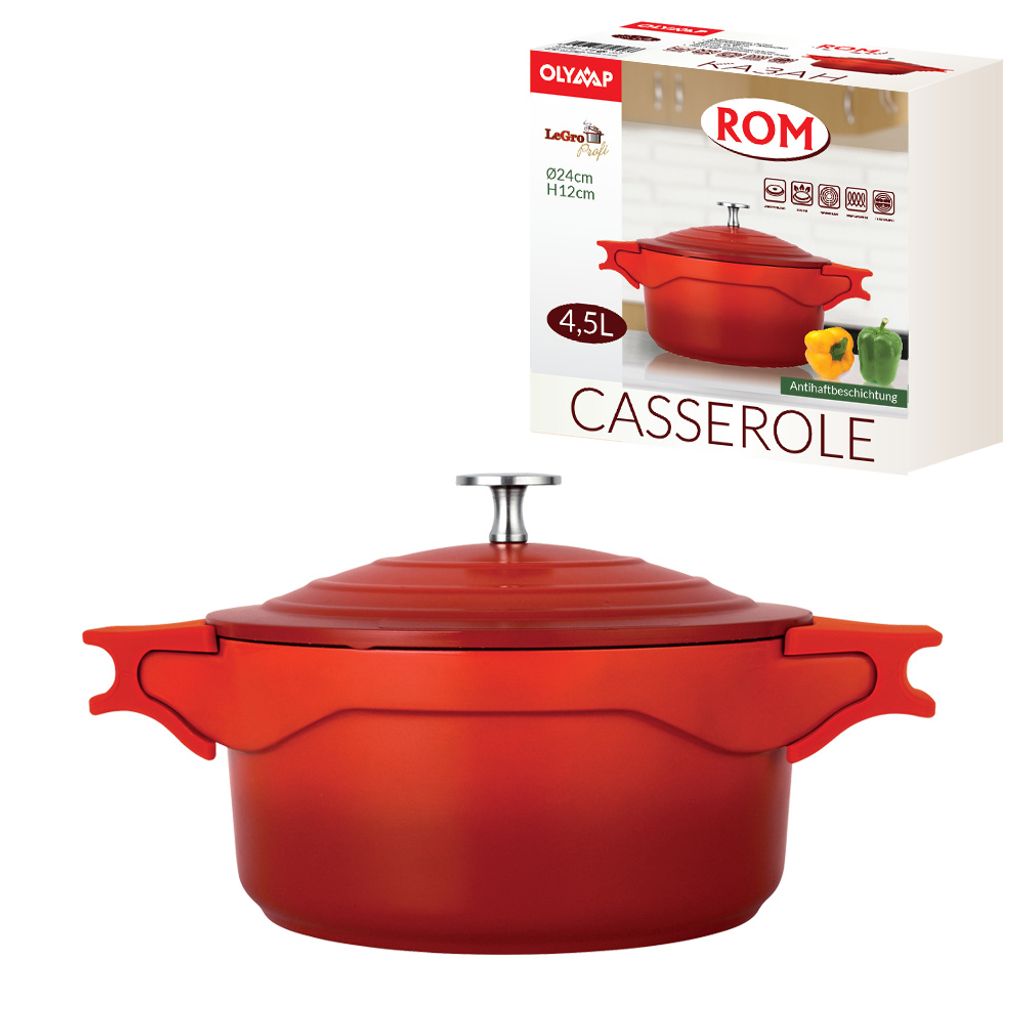 ROM Kasan Topf ROM 4,5 Liter, Aluguss, Antihaft, Ø 24 cm, Produktbild 