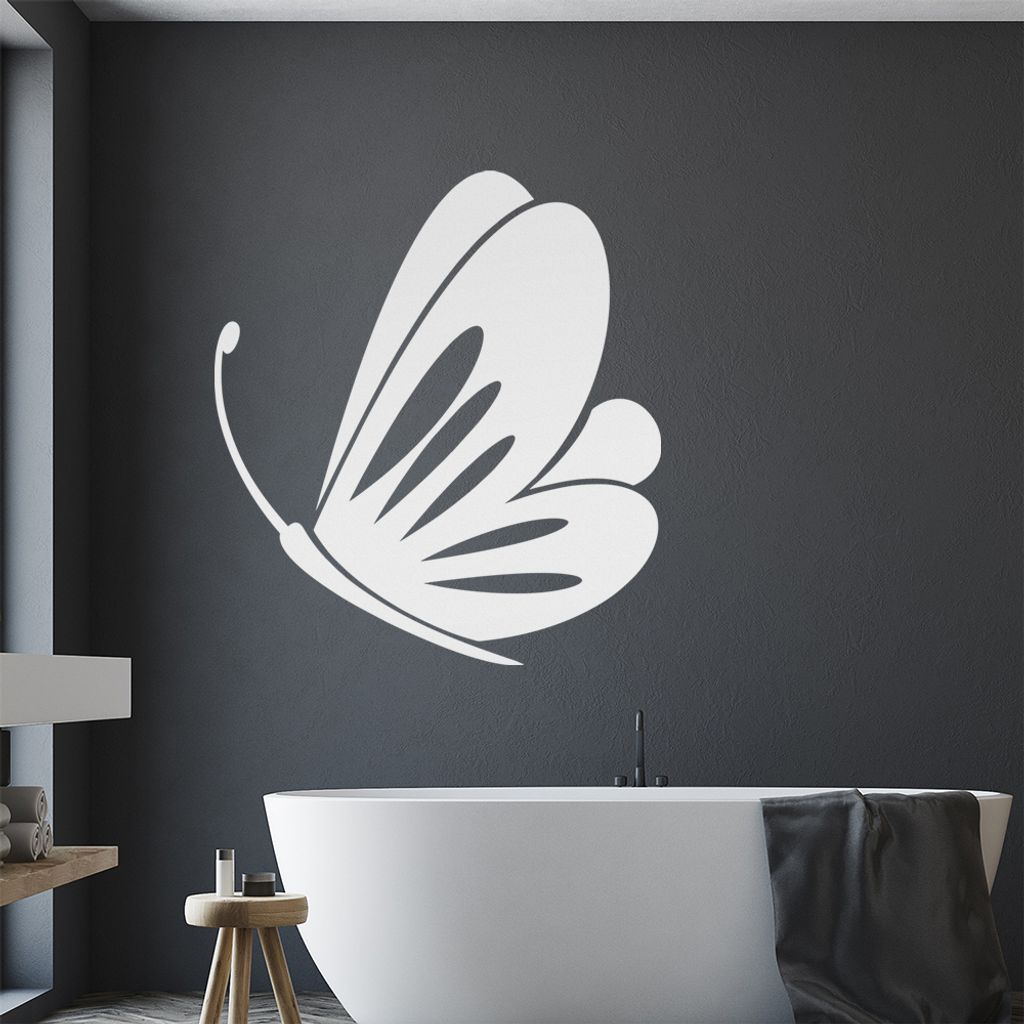 Schmetterling Nr. 1 Wandtattoo in 6 Größen - Wandaufkleber Wall Sticker - Dekoration, Küche, Wohnzimmer, Schlafzimmer, Badezimmer