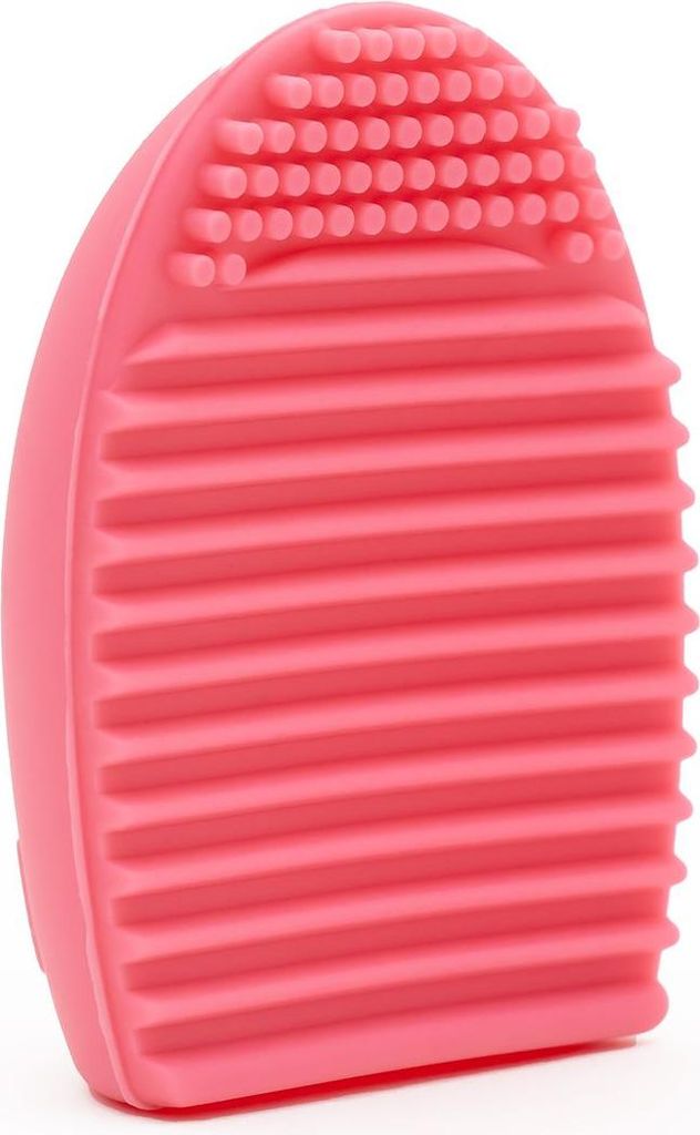 Intirilife Pinsel Reiniger aus Silikon in Hell Rosa - 7.3 x 5.5 x 3 cm - Make Up Pinsel Reinigung Kosmetik Pinsel Reinigungsmatte Pad für Makeup P...