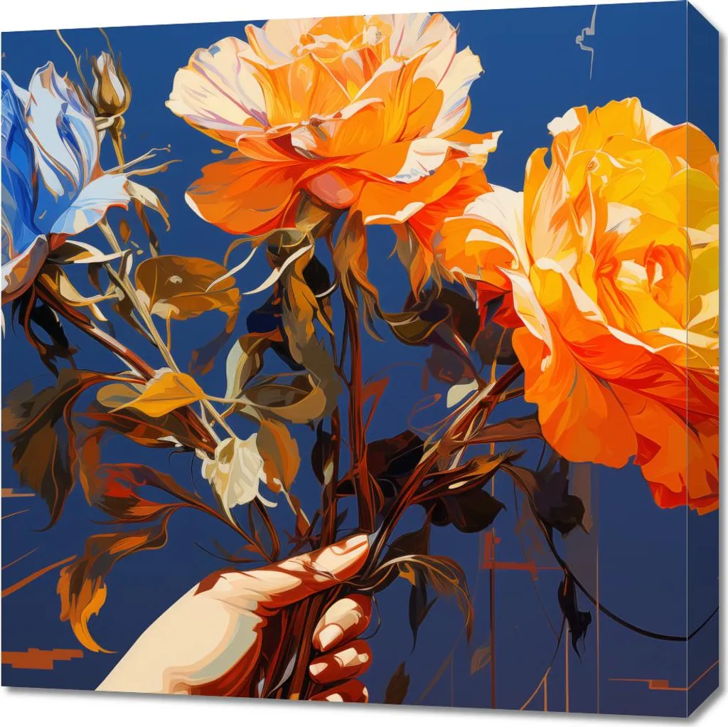 Migliora la Casa con Quadro 60x60 Abbraccio Vivace - Pronto da Appendere