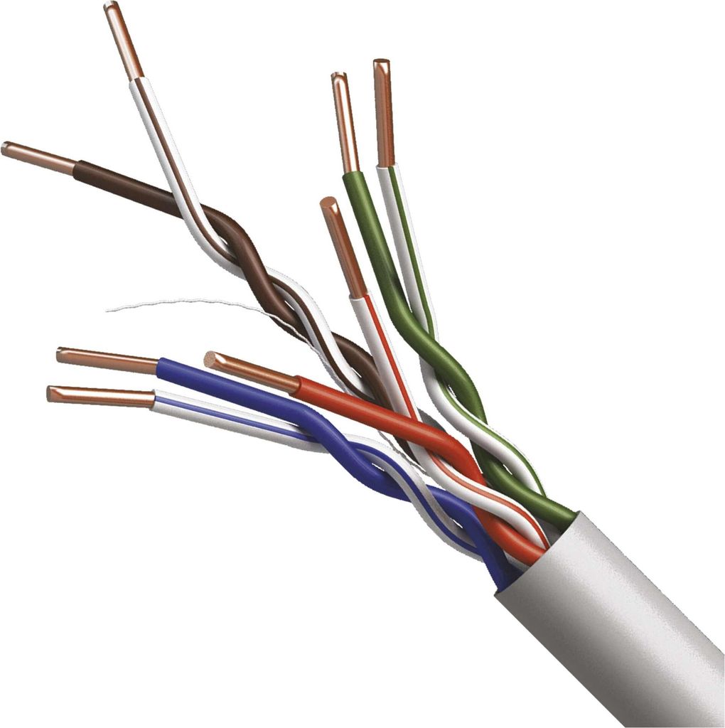 EMOS UTP Netzwerkkabel CAT 5e, 100m, PVC, CAT5e-Patchkabel UTP, Cu-Draht- Gigabit LAN Kabel, ungeschirmtes Ethernet Kabel, für Innenbereich, S9135