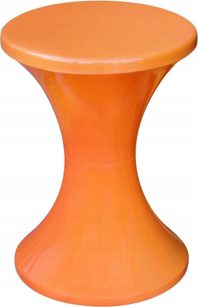 Tabouret sablier en plastique, produit poli, orange Image du produit 