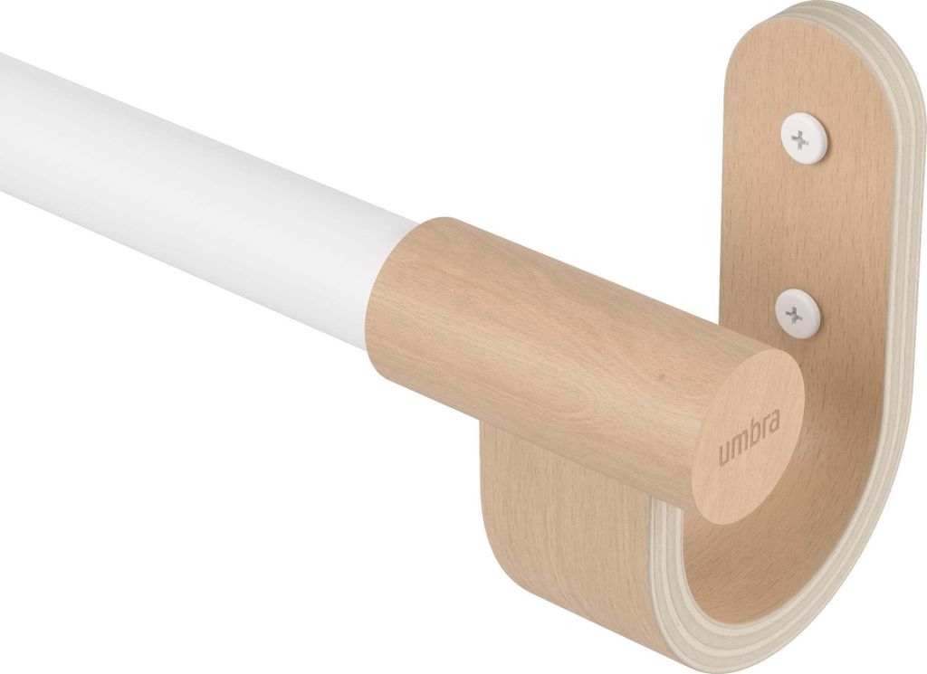Zvonková záclonová tyčwood 107-305 cm přírodní/bílá Obrázek produktu 