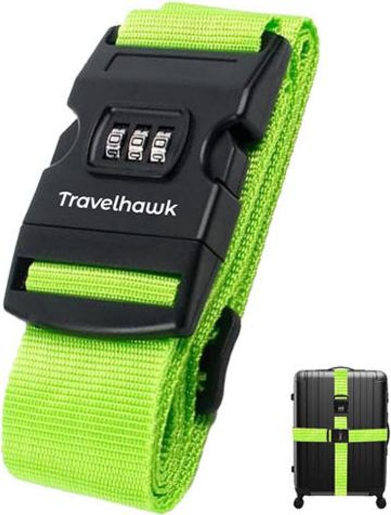 Travelhawk Kofferriem – 180 cm Bagageriem met Cijferslot
