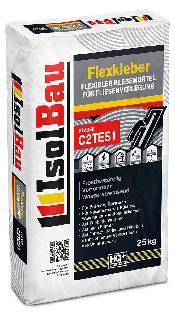 Isolbau C2TE S1 Flexkleber - 25 kg Flexibler Klebemörtel Produktbild 