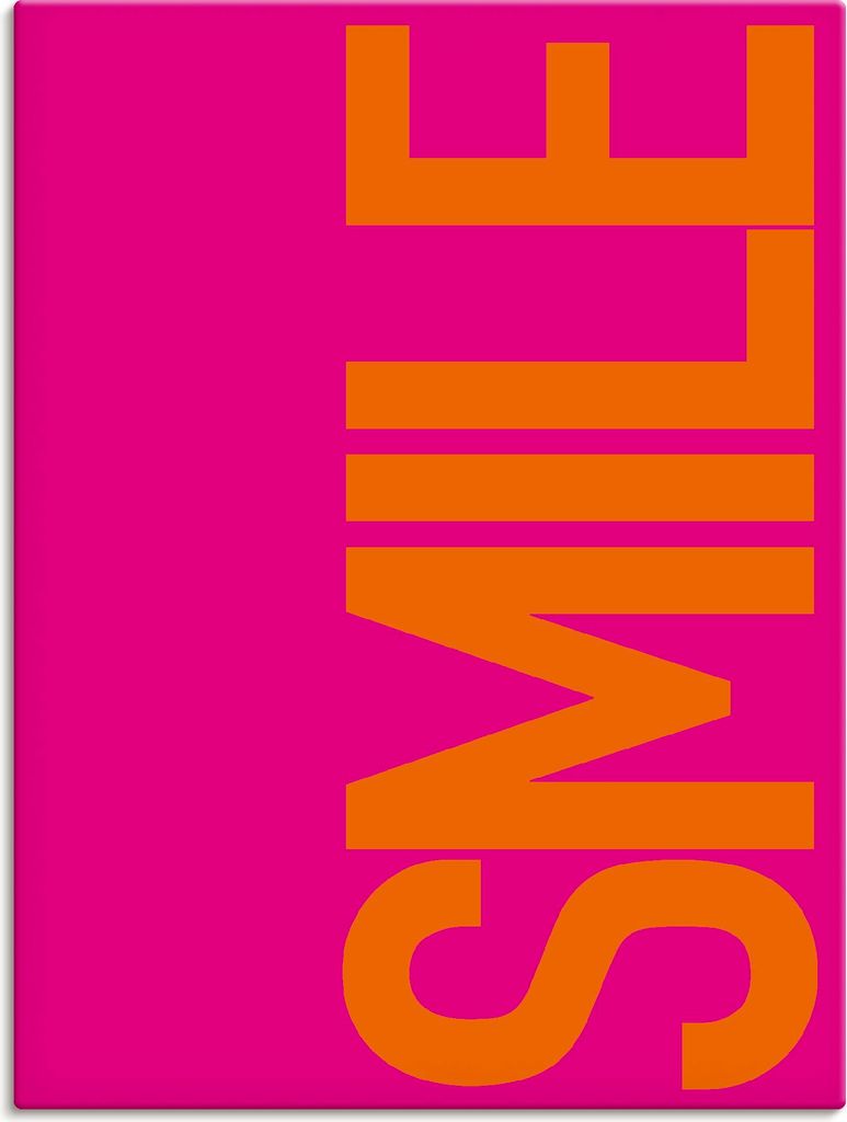 ARTland Leinwandbild Smile Größe: 60x80 cm