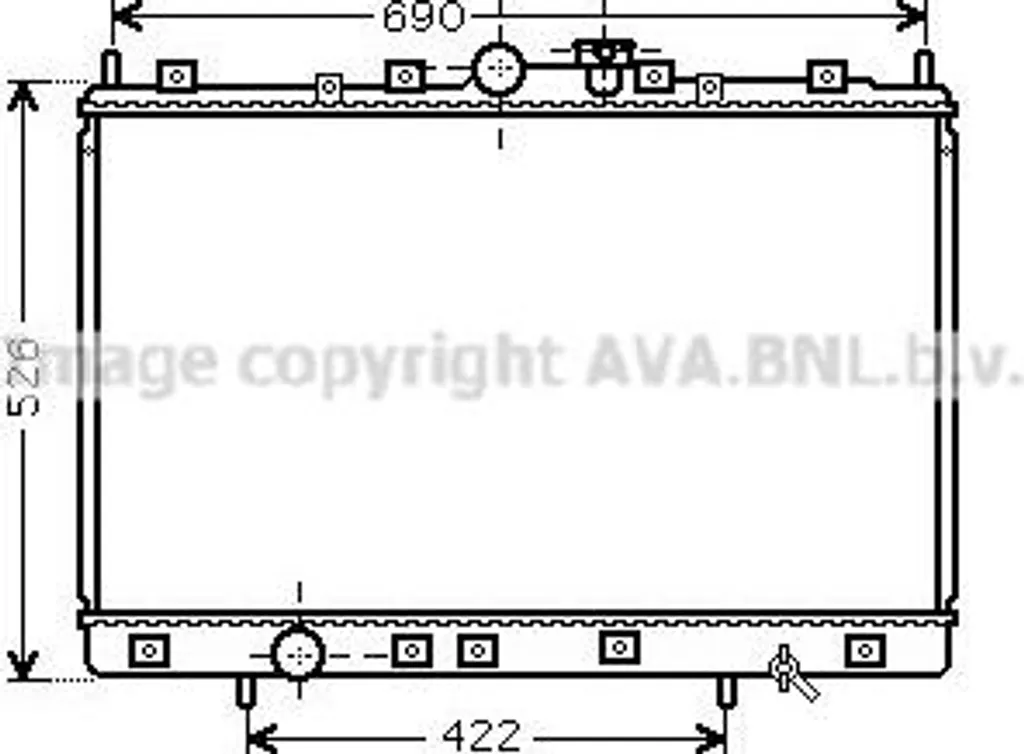 Radiateur moteur AVA pour Space Wagon, compatible MR281548