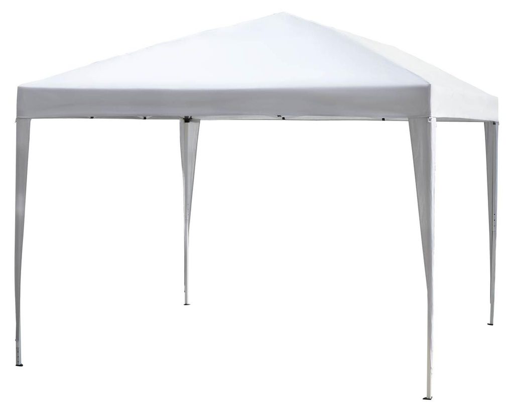 Pavillon. 2.95 x 2.95 m Pop-Up-Faltpavillon. Gartenpavillon. Partyzelt. UV-Schutz. Stahl+Oxfordstoff. Wei?