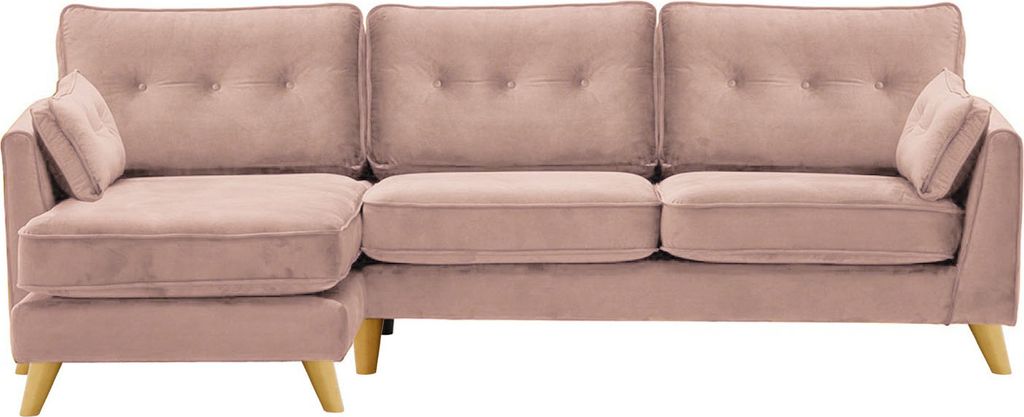 Linksseitiges Ecksofa Magnus - helllila - Velluto 14