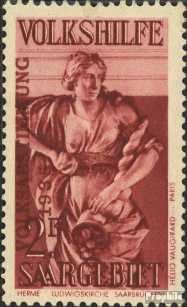 Briefmarken Saarland 1934 Mi 203 mit Falz Volkshilfe Volksabstimmung 1935