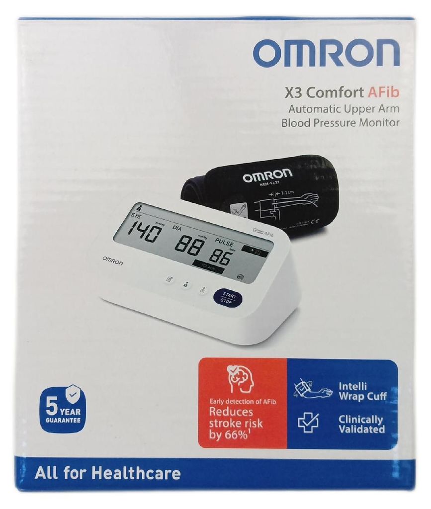 OMRON Blutdruckmessgerät Gesundheit X3 Comfort AFib Produktbild 