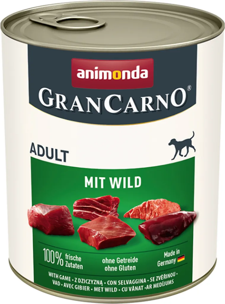 Animonda GranCarno Adult au Gibier 800g - Pâtée pour Chien sans Céréales