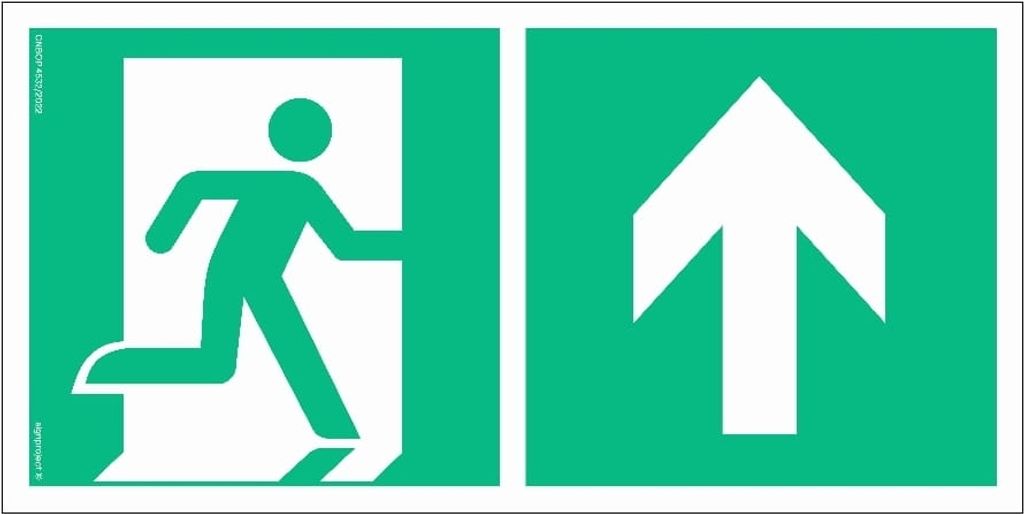 AE095 Richtung Notausgang oben rechts
