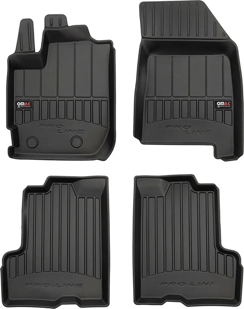 Set 4 Tappetini Premium TPE per Dacia Duster 2017-2024 - Nero Opaco - 1