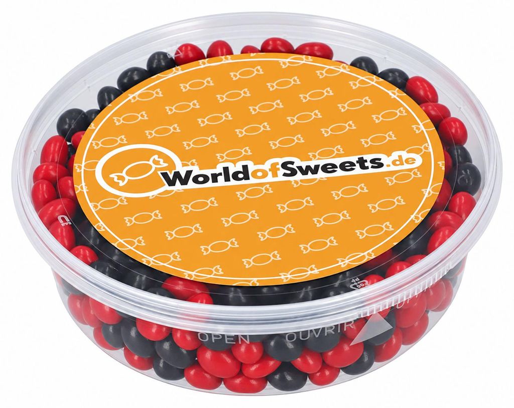 agilus dragees Salmiak-Dragees rot-schwarz 1kg Produktbild 